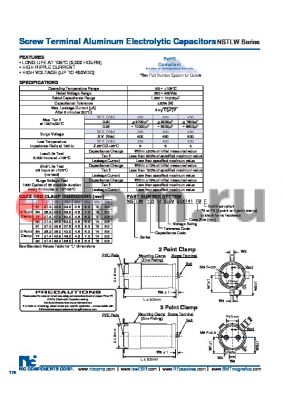 NSTLWM350V90X141P3F datasheet - Screw Terminal Aluminum Electrolytic Capacitors