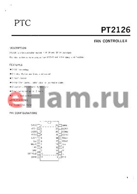 PT2126-C8A-RNN1-C datasheet - FAN CONTROLLER