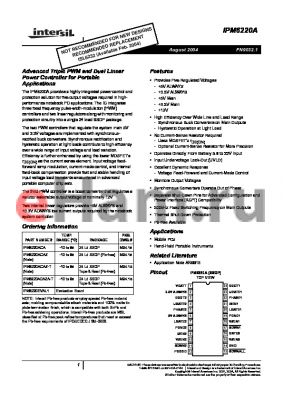 IPM6220ACAZA-T datasheet - Advanced Triple PWM and Dual Linear Power Controller for Portable Applications