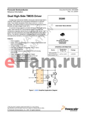 MCZ33285EFR2 datasheet - Dual High-Side TMOS Driver