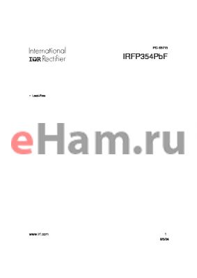 IRFP354PBF datasheet - HEXFET^PowerMOSFET