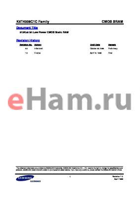 K6T4008C1C-GL55 datasheet - 512Kx8 bit Low Power CMOS Static RAM