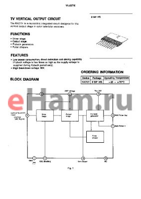 KA2131 datasheet - TV VERTICAL OUTPUT CIRCUIT