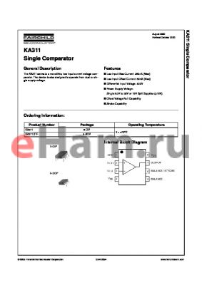 KA311 datasheet - Single Comparator