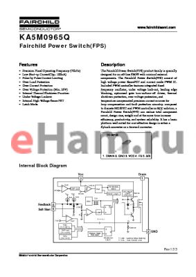 KA5M0965QYDTU datasheet - Fairchild Power Switch(FPS)