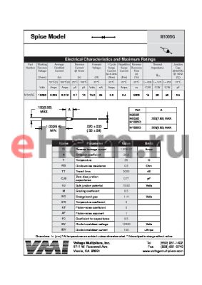 M100SG datasheet - Spice Model