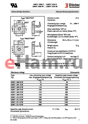 KBPC1000F datasheet - Silicon-Bridge Rectifiers
