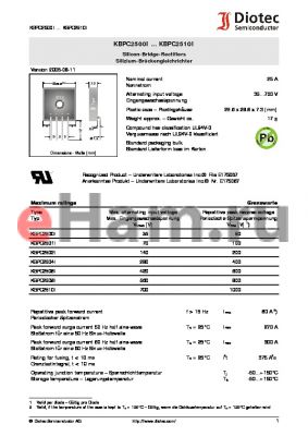 KBPC2510I datasheet - Silicon-Bridge-Rectifiers