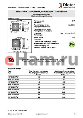 KBPC3500FP_13 datasheet - Silicon-Bridge-Rectifiers