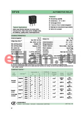 HFV6012HSLQ3D datasheet - AUTOMOTIVE RELAY