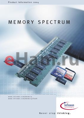 HYB39D1G800TCL-75 datasheet - MEMORY SPECTRUM