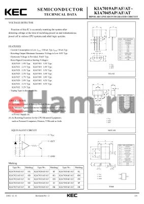 KIA7029 datasheet - BIPOLAR LINEAR INTEGRATED CIRCUIT (VOLTAGE DETECTOR)