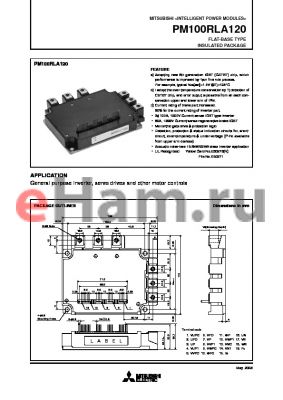 PM100RLA120_05 datasheet - INTELLIGENT POWER MODULES> FLAT-BASE TYPE INSULATED PACKAGE