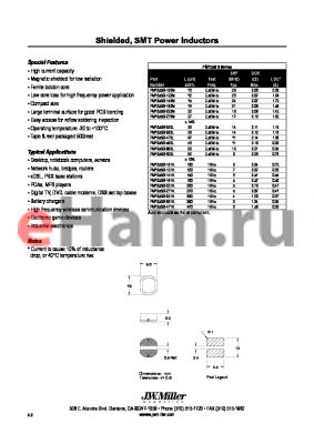 PM105SB-470L datasheet - Shielded, SMT Power Inductors