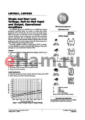 LMV931_12 datasheet - Single and Dual LowVoltage, Rail-to-Rail Input and Output,Operational Amplifiers