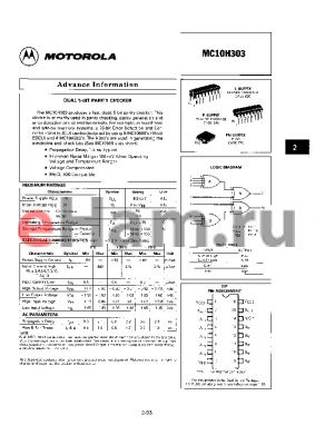 MC10100FNR2 datasheet - DUAL 5-BIT PARITY CHECKER