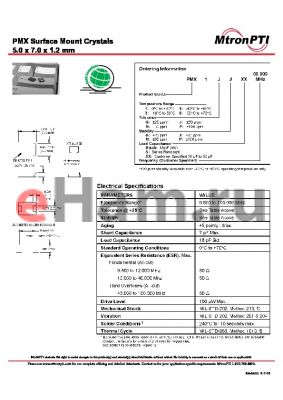 PMX6JP datasheet - 5.0 x 7.0 x 1.2 mm
