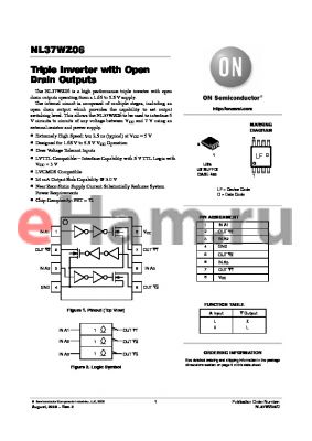 NL37WZ06US datasheet - Triple Inverter with Open Drain Outputs