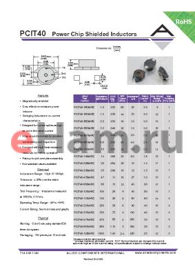 PCIT40-470M-RC datasheet - Power Chip Shielded Inductors