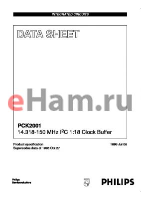 PCK2001DL datasheet - 14.318-150 MHz I2C 1:18 Clock Buffer