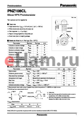 PNZ108CL datasheet - Silicon NPN Phototransistor