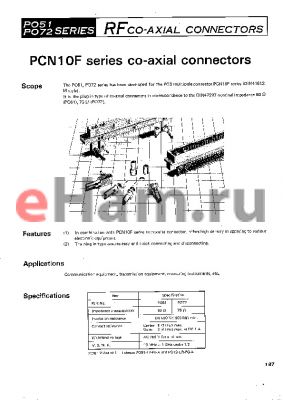 PO72-LR-PC-A datasheet - RFCO-AXIAL CONNECTORS