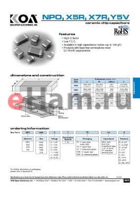 NPQ0805JTTEB101K datasheet - ceramic chip capacitors