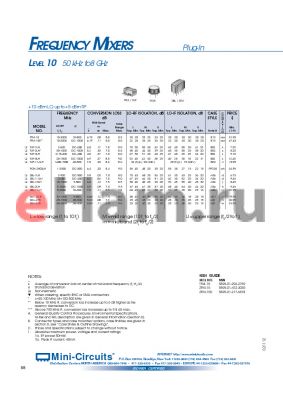 SBL-2LH datasheet - FREQUENCY MIXERS