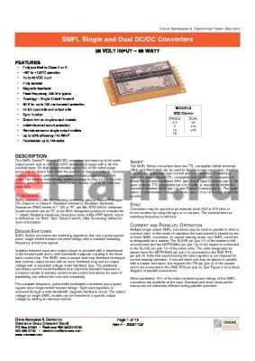 SMFL2812S/HO datasheet - Single and Dual DC/DC Converters