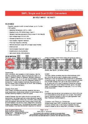 SMFL2815S datasheet - Operating temperature -55` to 125`C Qualified to MIL-PRF-38534 Class H and K