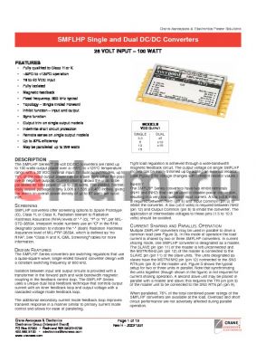 SMFLH283R3SHO datasheet - SMFLHP Single and Dual DC/DC Converters
