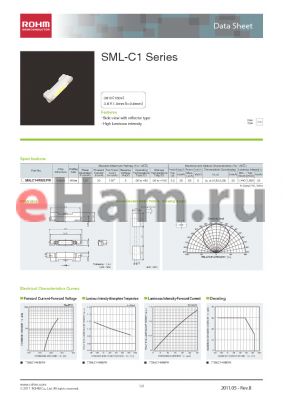 SMLC13WBEPW121 datasheet - Side-view with reflector type