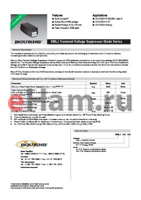 SMLJ120A datasheet - SMLJ Transient Voltage Suppressor Diode Series