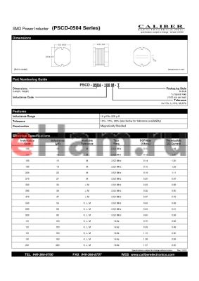 PSCD-0504-680K-B datasheet - SMD Power Inductor