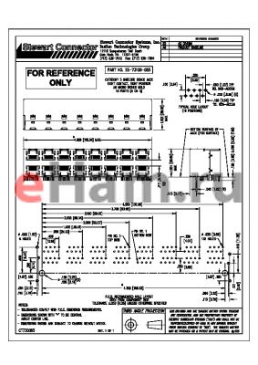 SS-73100-055 datasheet - CATEGORY 3 SHIELDED STACK JACK EIGHT CONTACT, EIGHT POSITION 50 MICRO INCHES GOLD 16 PORTS (8 ON 8)