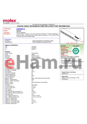 SD-45985-600 datasheet - 1.27mm (.050