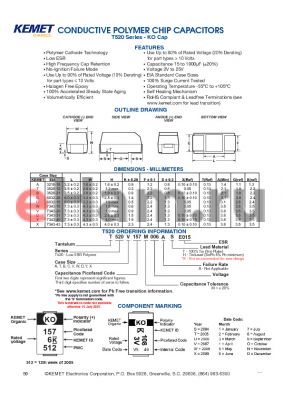 T520T566M004ASE015 datasheet - CONDUCTIVE POLYMER CHIP CAPACITORS