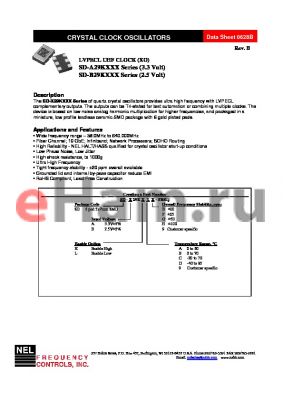 SD-A29KH99-FREQ datasheet - LVPECL UHF CLOCK (XO)