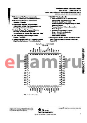 SN74ABT18652PM datasheet - SCAN TEST DEVICES WITH 18-BIT BUS TRANSCEIVERS AND REGISTERS