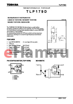 TLP179D datasheet - PHOTOCOUPLER PHOTO RELAY