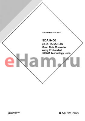 SDA9400 datasheet - Scan Rate Converter using Embedded DRAM Technology Units