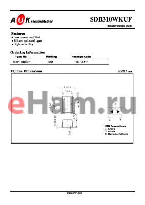 SDB310WKUF datasheet - Schottky Barrier Diode