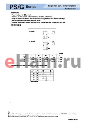 PSGD0E337M7 datasheet - PS/G Series