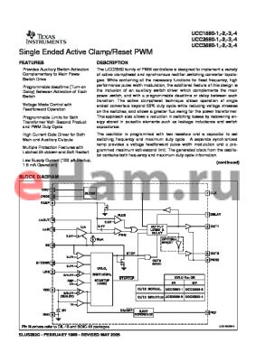 UCC2580D-3 datasheet - Single Ended Active Clamp/Reset PWM