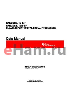 TMS320CC6713GGP20EP datasheet - FLOATING-POINT DIGITAL SIGNAL PROCESSORS