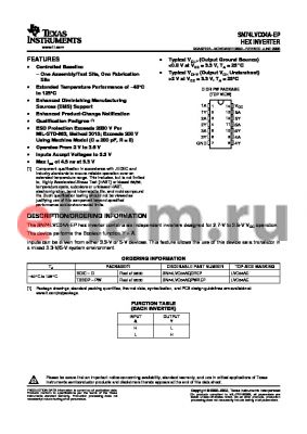 SN74LVC04AQPWREP datasheet - HEX INVERTER