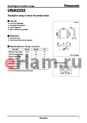 UNA0232 datasheet - Transistor array to drive the small motor
