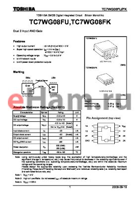 TC7WG08FK_09 datasheet - Dual 2-Input AND Gate