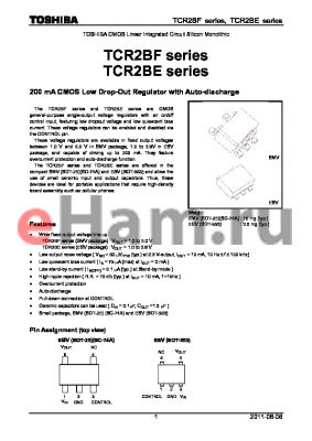 TCR2BF39 datasheet - 200 mA CMOS Low Drop-Out Regulator with Auto-discharge