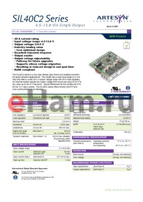 SIL06C2-00SADJ-HJ datasheet - 4.5-13.8 Vin Single Output DC-DC CONVERTERS C Class Non-isolated